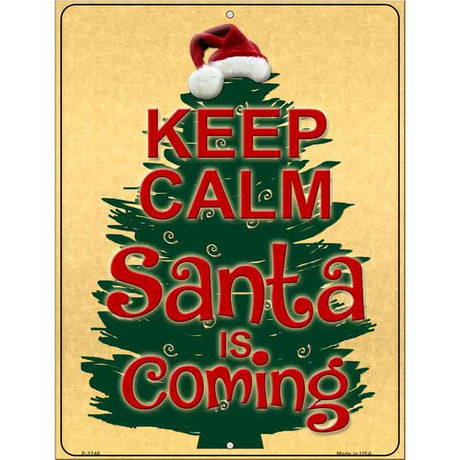 Santa Is Coming Wholesale Metal Novelty Parking Sign