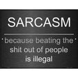 Sarcasm Metal Novelty Parking Sign 9" x 12" (P)