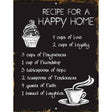 Recipe For Happy Home Metal Novelty Parking Sign 9" x 12" (P)