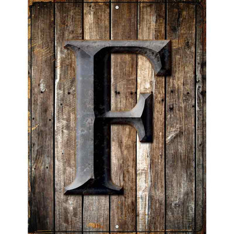 Letter F Metal Novelty Parking Sign 9" x 12" (P)