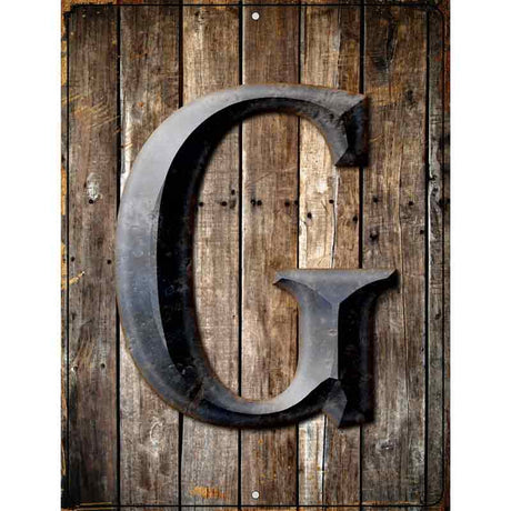 Letter G Metal Novelty Parking Sign 9" x 12" (P)