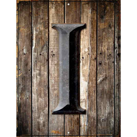 Letter I Metal Novelty Parking Sign 9" x 12" (P)