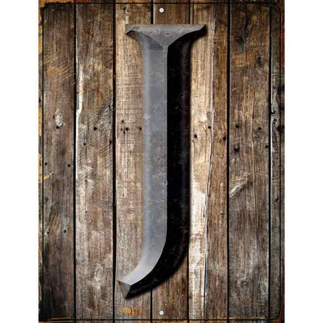 Letter J Metal Novelty Parking Sign 9" x 12" (P)