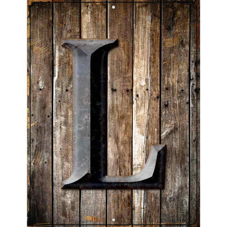 Letter L Metal Novelty Parking Sign 9" x 12" (P)