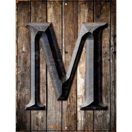 Letter M Metal Novelty Parking Sign 9" x 12" (P)