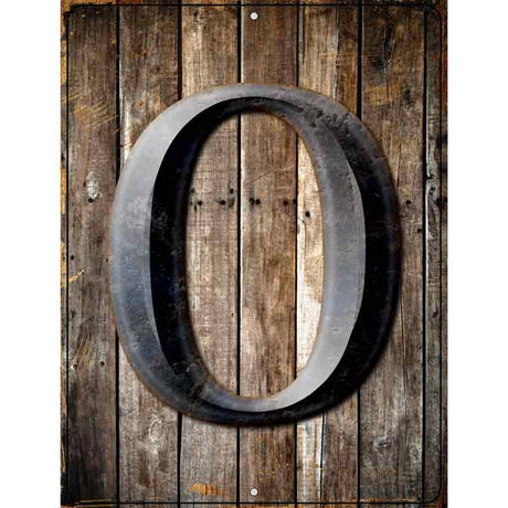 Letter O Metal Novelty Parking Sign 9" x 12" (P)