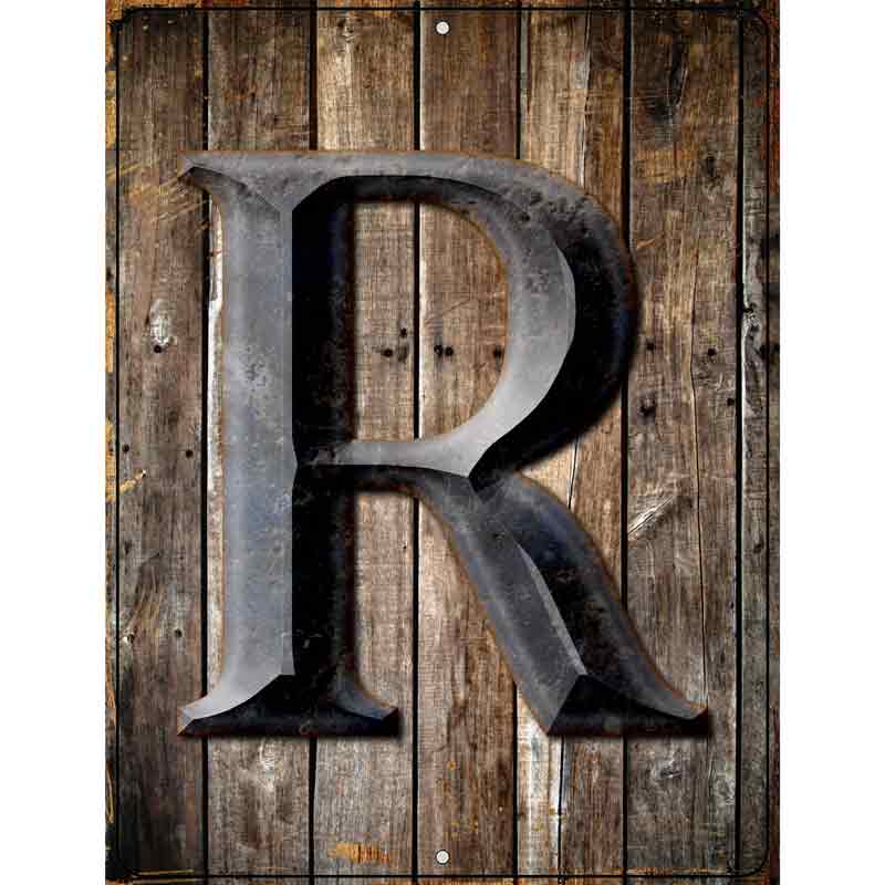 Letter R Metal Novelty Parking Sign 9" x 12" (P)