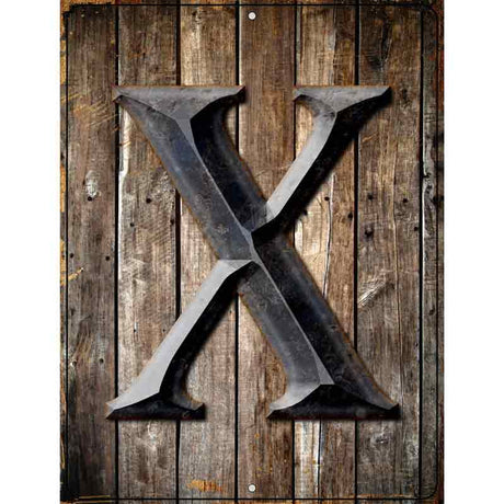 Letter X Metal Novelty Parking Sign 9" x 12" (P)