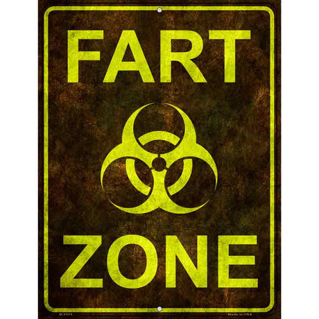 Fart Zone Metal Novelty Parking Sign 9" x 12" (P)