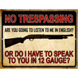 No Trespassing Metal Novelty Parking Sign P-1320 9" x 12" (P)