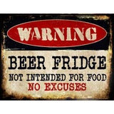 Beer Fridge Metal Novelty Parking Sign 9" x 12" (P)