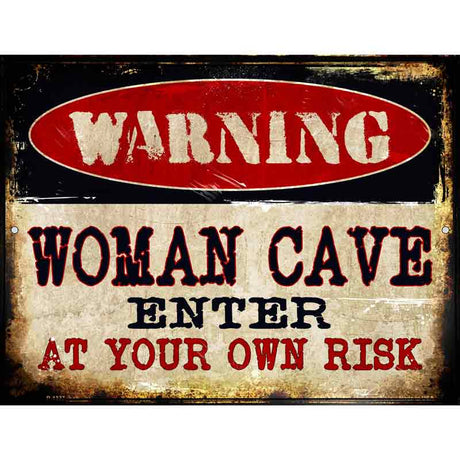 Women Cave Metal Novelty Parking Sign 9" x 12" (P)