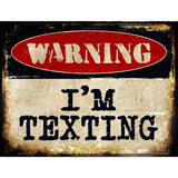 Im Texting Metal Novelty Parking Sign 9" x 12" (P)