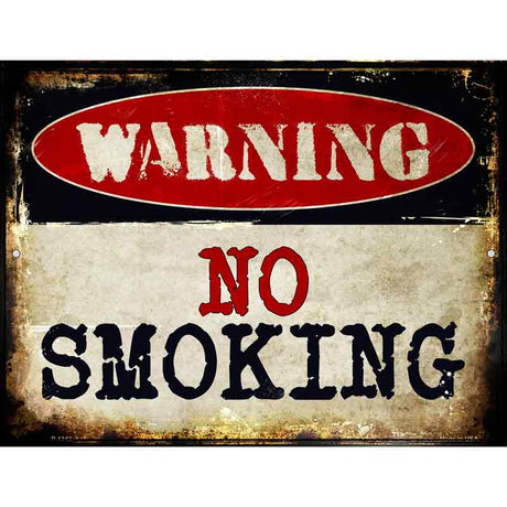 No Smoking Metal Novelty Parking Sign 9" x 12" (P)