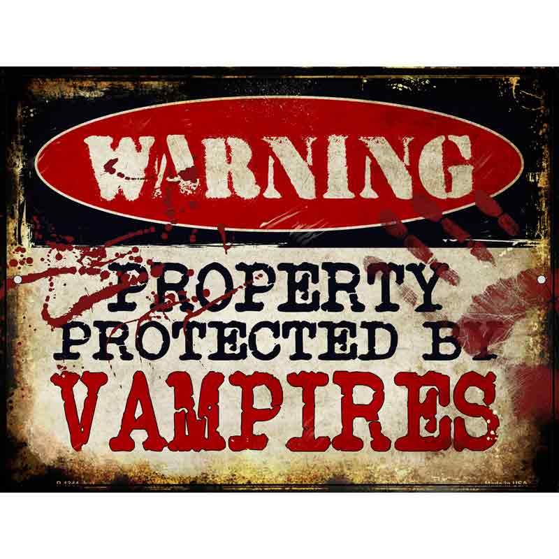 Vampires Metal Novelty Parking Sign 9" x 12" (P)