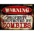 Zombies Metal Novelty Parking Sign 9" x 12" (P)