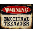 Emotional Teenager Metal Novelty Parking Sign 9" x 12" (P)