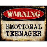 Emotional Teenager Metal Novelty Parking Sign 9" x 12" (P)