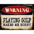 Playing Golf Metal Novelty Parking Sign 9" x 12" (P)