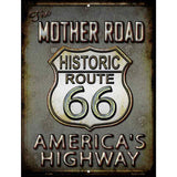 Historic Mother Road Route 66 Metal Novelty Parking Sign 9" x 12" (P)