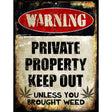 Private Property Metal Novelty Parking Sign 9" x 12" (P)