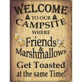 Campsite Metal Novelty Parking Sign 9" x 12" (P)