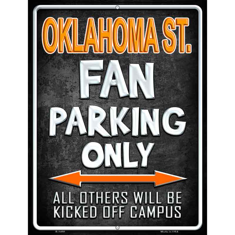 Oklahoma State Metal Novelty Parking Sign 9" x 12" (P)