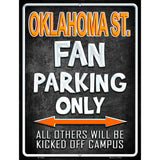 Oklahoma State Metal Novelty Parking Sign 9" x 12" (P)