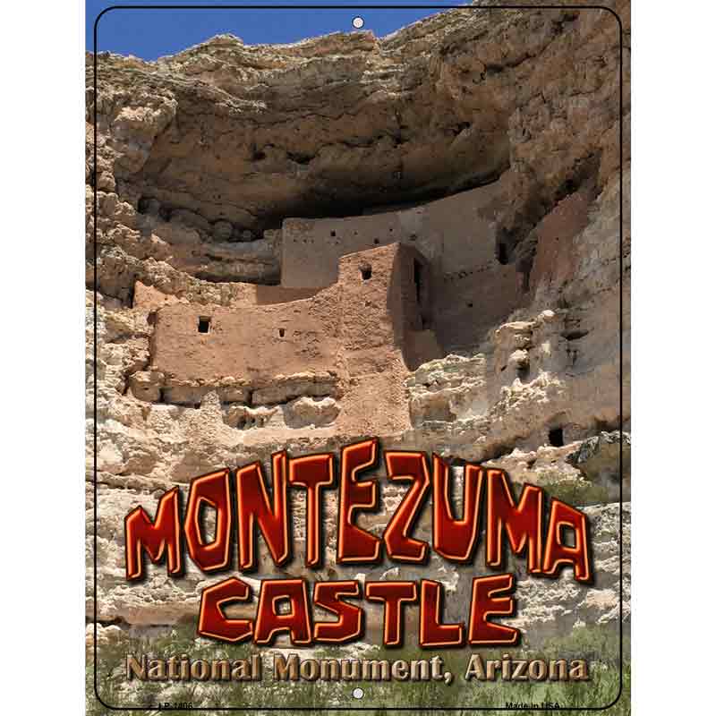 Montezuma Castle Metal Novelty Parking Sign 9" x 12" (P)