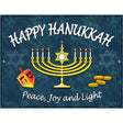 Happy Hanukkah Metal Novelty Parking Sign 9" x 12" (P)