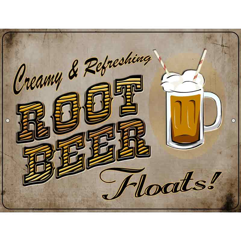 Root Beer Metal Novelty Parking Sign 9" x 12" (P)