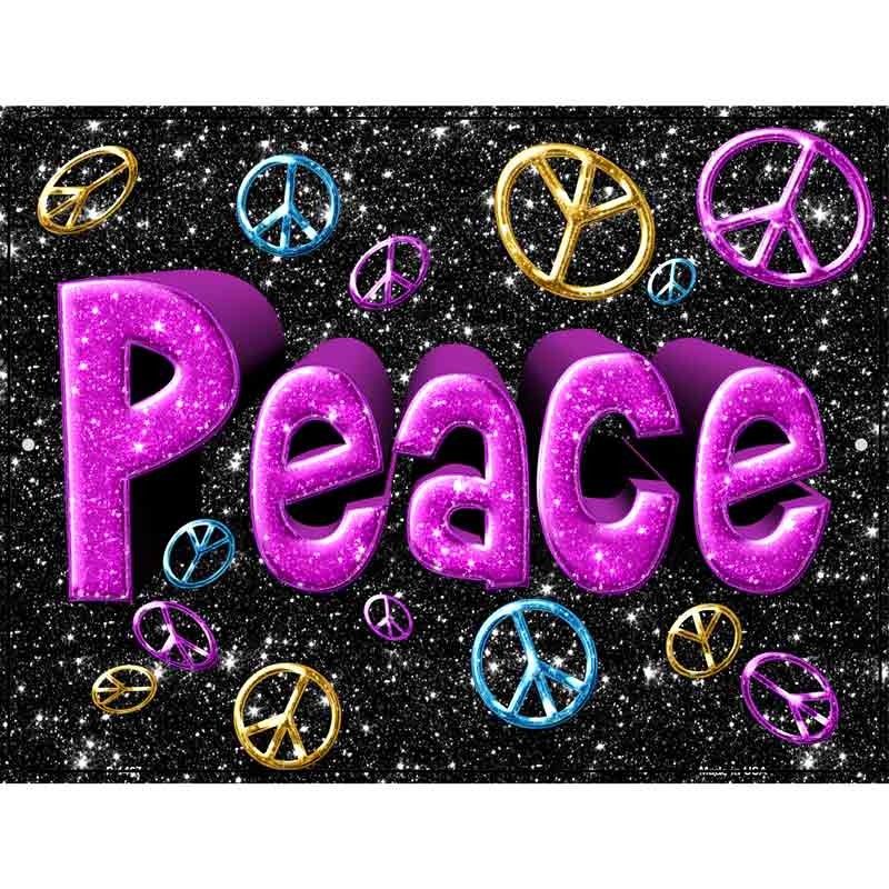 Peace Metal Novelty Parking Sign 9" x 12" (P)