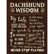 Dachshund Wisdom Metal Novelty Parking Sign 9" x 12" (P)