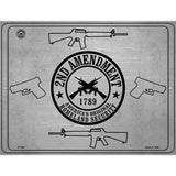 2nd Amendment Shield With Guns Metal Novelty Parking Sign 9" x 12" (P)