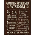 Golden Retriever Wisdom Metal Novelty Parking Sign 9" x 12" (P)