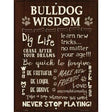 Bulldog Wisdom Metal Novelty Parking Sign 9" x 12" (P)