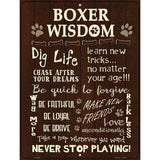 Boxer Wisdom Metal Novelty Parking Sign 9" x 12" (P)