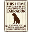 Labrador Protected Metal Novelty Parking Sign 9" x 12" (P)