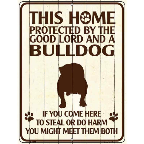 Bulldog Protected Metal Novelty Parking Sign 9" x 12" (P)