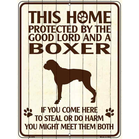 Boxer Protected Metal Novelty Parking Sign 9" x 12" (P)