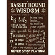 Basset Hound Wisdom Metal Novelty Parking Sign 9" x 12" (P)