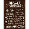 Beagle Wisdom Metal Novelty Parking Sign 9" x 12" (P)