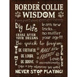 Border Collie Wisdom Metal Novelty Parking Sign 9" x 12" (P)