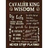 Cavalier King Wisdom Metal Novelty Parking Sign 9" x 12" (P)