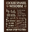 Cocker Spaniel Wisdom Metal Novelty Parking Sign 9" x 12" (P)