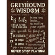 Greyhound Wisdom Metal Novelty Parking Sign 9" x 12" (P)