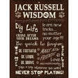 Jack Russell Wisdom Parking Sign Metal Novelty 9" x 12" (P)