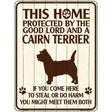 This Home Protected By A Cairn Terrier Parking Sign Metal Novelty Wholesale