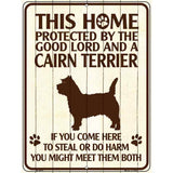 This Home Protected By A Cairn Terrier Parking Sign Metal Novelty Wholesale