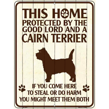 This Home Protected By A Cairn Terrier Parking Sign Metal Novelty Wholesale